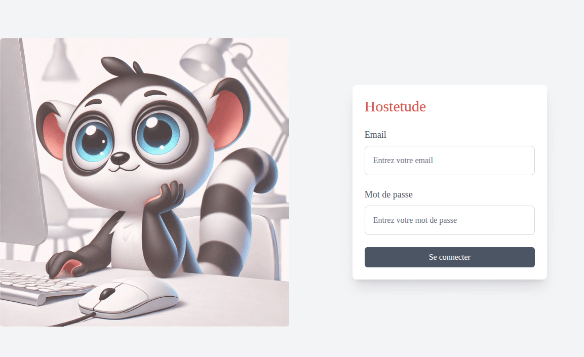 Capture d'écran du projet Hostetude